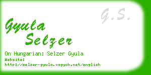 gyula selzer business card